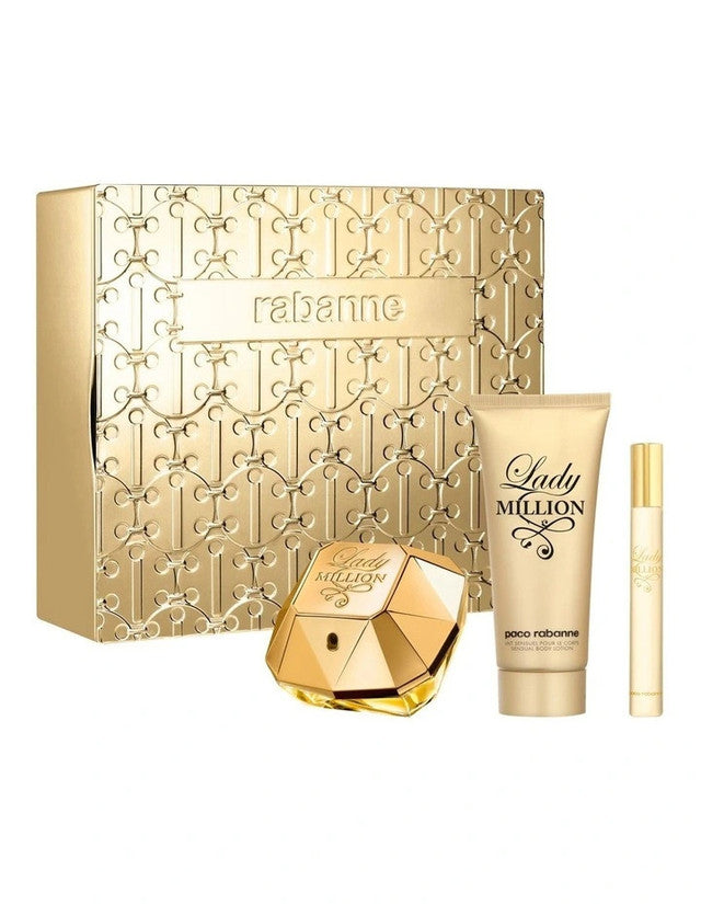 Lady Million 80ml edp 3pc Set