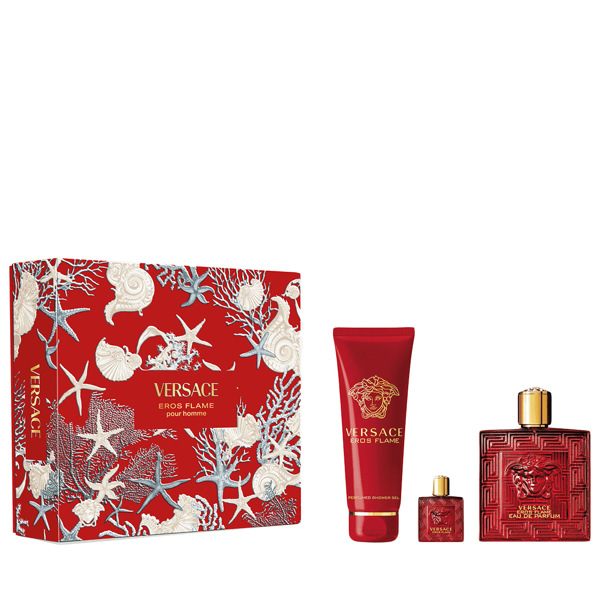 Versace Eros Flame 100ml edp 3pc Set